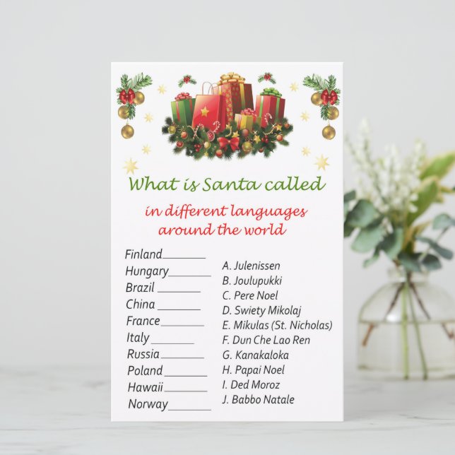 O Natal apresenta o natal ao redor do jogo mundial (Em pé/Frente)