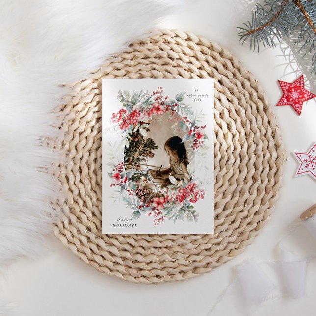 O Natal Clássico Carrega Um Cartão De Férias Fotog (Criador carregado)