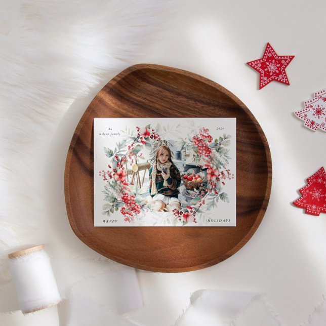 O Natal Clássico Carrega Um Cartão De Férias Fotog (Criador carregado)