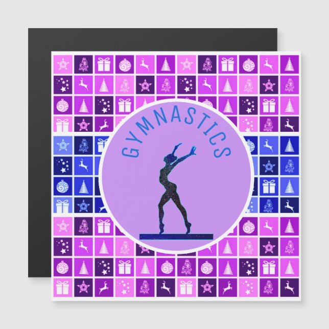 O Natal da ginástica era um cartão magnético. (Frente/Verso)