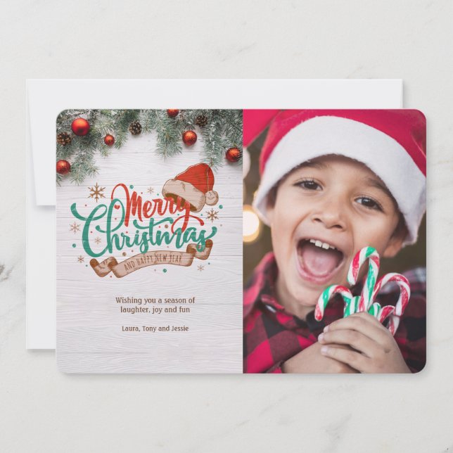 O Natal Deseja um Cartão de Férias (Frente)