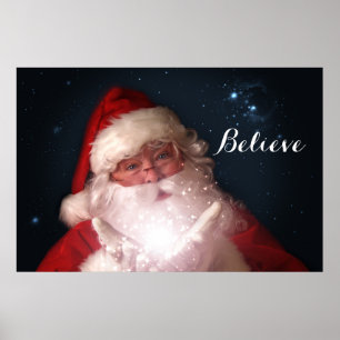 O Natal do papai noel acredita o poster