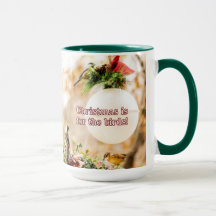 O Natal é para a caneca de café Birds com Pé Grand