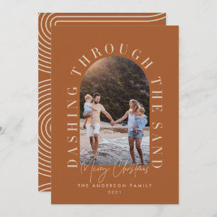 O natal geo moderno a passar pela areia