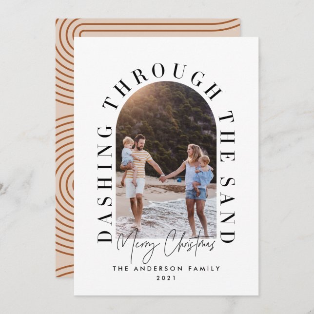 O natal geo moderno a passar pela areia (Frente/Verso)