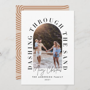 O natal geo moderno a passar pela areia