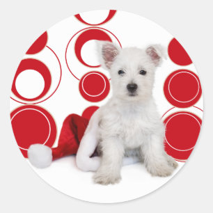 O Natal Westie circunda etiquetas