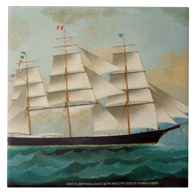 O navio Fleetwing, baía de Hong Kong (Frente)