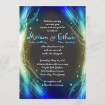 O néon de incandescência Stars o convite do