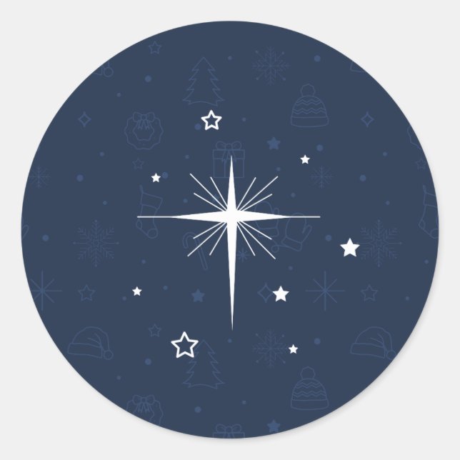 O' NOITE SANTA / Adesivos de Natal (Frente)