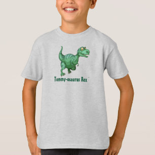 O nome do seu filho Dinossauro Crianças Camiseta