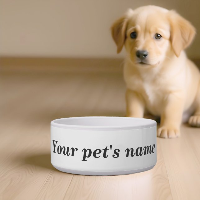 O Nome do Seu Pet no Comedouro (Pet bowl with your pet's name)