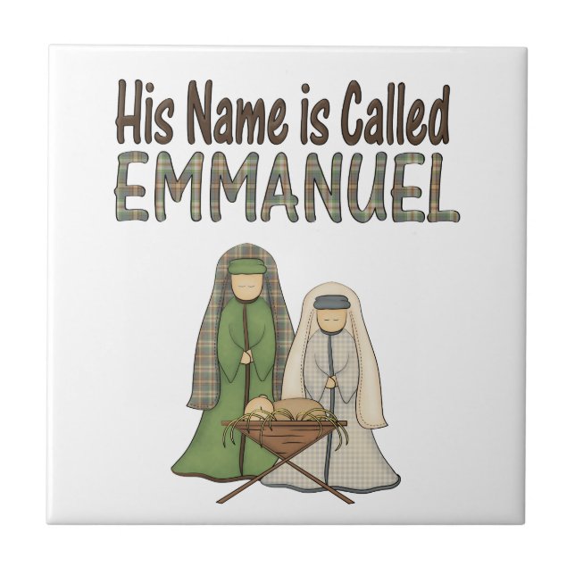 O nome é azulejo do Natal de Emmanuel (Frente)