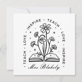 O nome personalizado do professor cita cottagecore