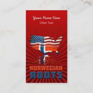 O norueguês americano enraíza cartões de visita