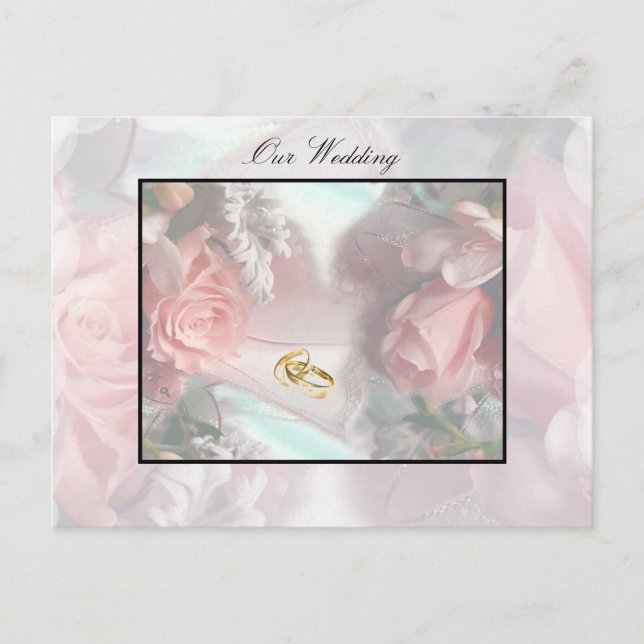 O nosso Cartão-postal de convite para casamento (Frente)