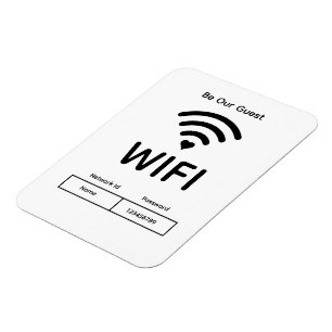 O nosso ímã de fotos flexível com senha Wifi convi