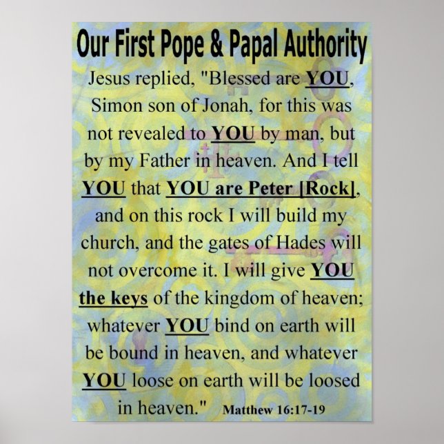 O nosso primeiro poster de autoridade papal e papa (Frente)