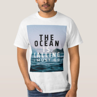 O Oceano Está Chamando Camiseta Surf