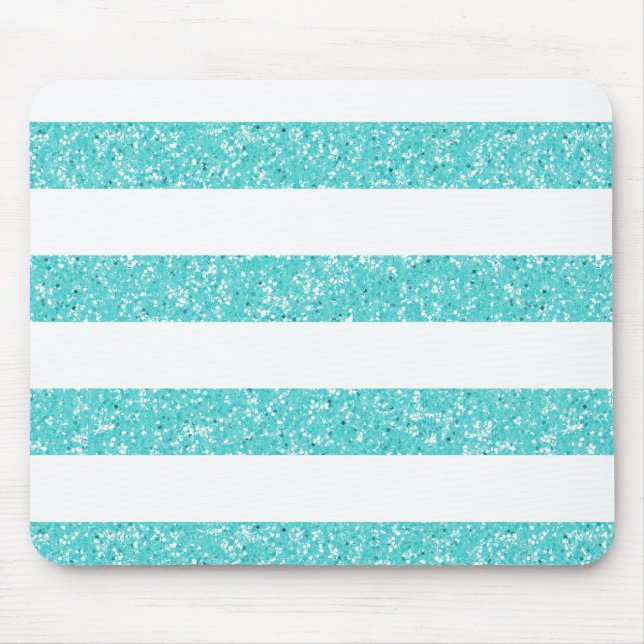 O olhar do brilho da faísca listra Mousepad (Frente)