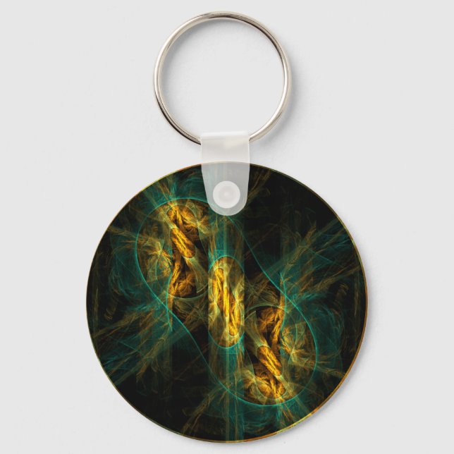 O Olho da Abstrato da Selva Chaveiro (Frente)