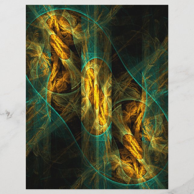 O Olho do Folheto de Arte Abstrato da Selva (Frente)