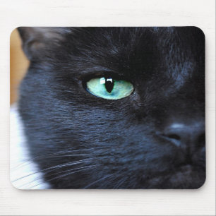 O olho vê-o gato preto Mousepad