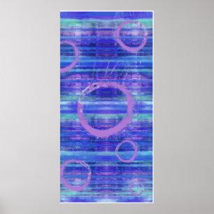 O olho vê o poster azul da pintura da arte