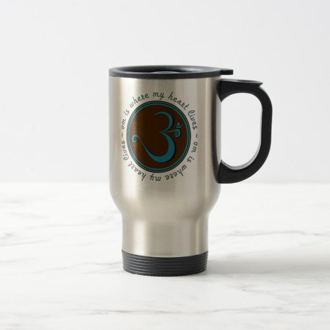 O OM é o lugar onde caneca de viagem (Direita)