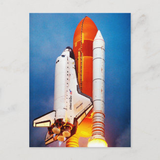 O ônibus espacial sai para o cartão postal