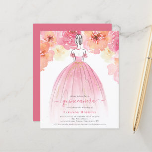 O Orçamento Florals Vestir Quinceanera Rosa Quinto