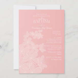 O Organza floresce o convite do baptismo