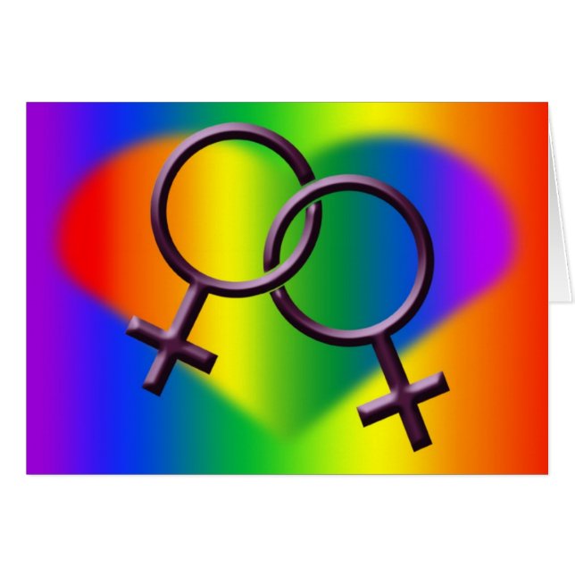 O orgulho gay das mulheres carda cartões do amor (Frente Horizontal)