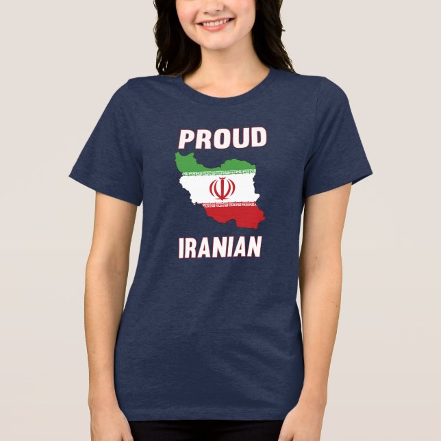 O Orgulho Iraniano do Mapa da Bandeira Orgulhosa (Frente)