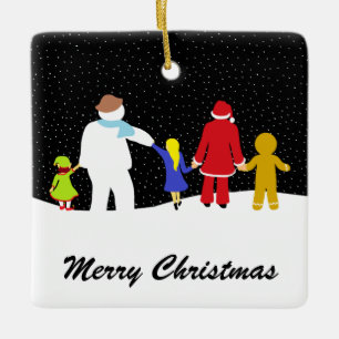 O Ornamento Cerâmico do Natal Gang Holiday