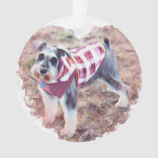 O ornamento de Hallie, mini Schauzer