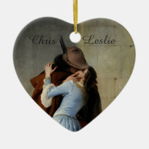 O ornamento personalizado de casamento Bacio / Il 