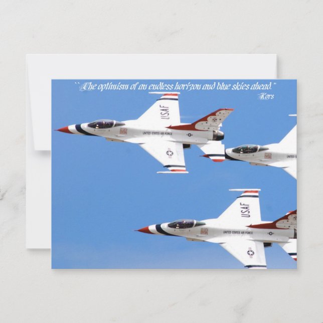 O otimismo de um horizonte interminável e céu azul (Frente)