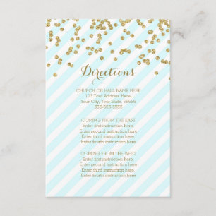 O ouro azul listra cartões do sentido do casamento