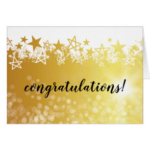 O ouro do falso stars o cartão dos parabéns do