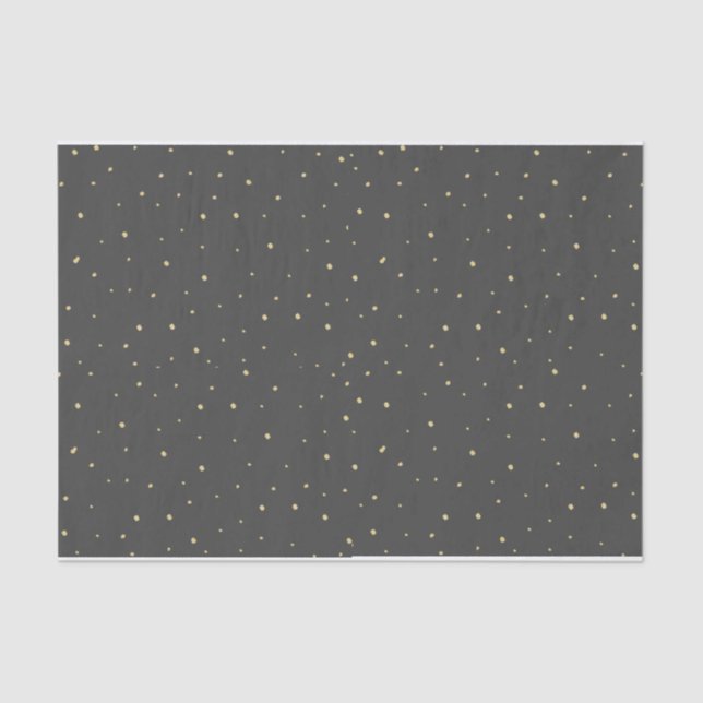 O ouro pontilha o preto do lenço de papel (Frente )