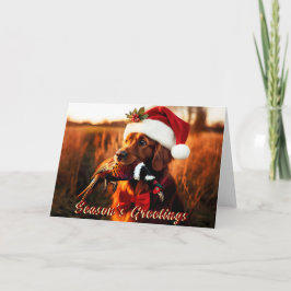 O ouro Retriever tem um Cartão de Feriado para Fér