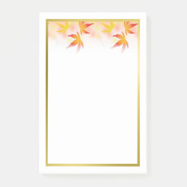 O outono deixa fronteira Dourada | Bloco de notas 