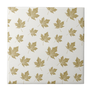 O outono deixa o padrão. Azulejo de cerâmica para