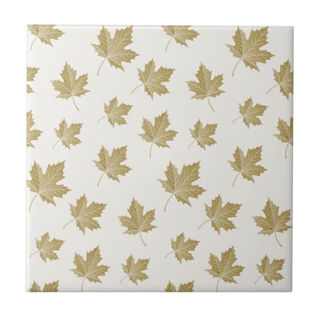 O outono deixa o padrão. Azulejo de cerâmica para  (Frente)