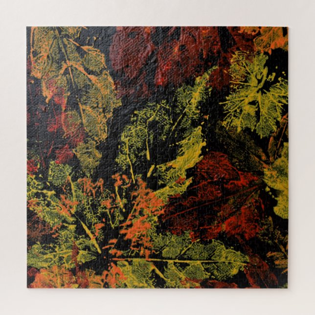 O outono deixa o Quebra-cabeça de Jigsera (Vertical)