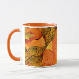 O Outono Deixa Uma Caneca Decorada Para Bebidas Qu
