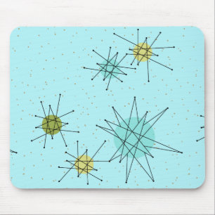 O ovo Starbursts atômico icónico azul Mousepad d