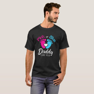 o pai cor-de-rosa ou azul ama-o camisa