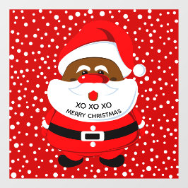 O Pai Natal Africano-Americano Vermelhos Janela de